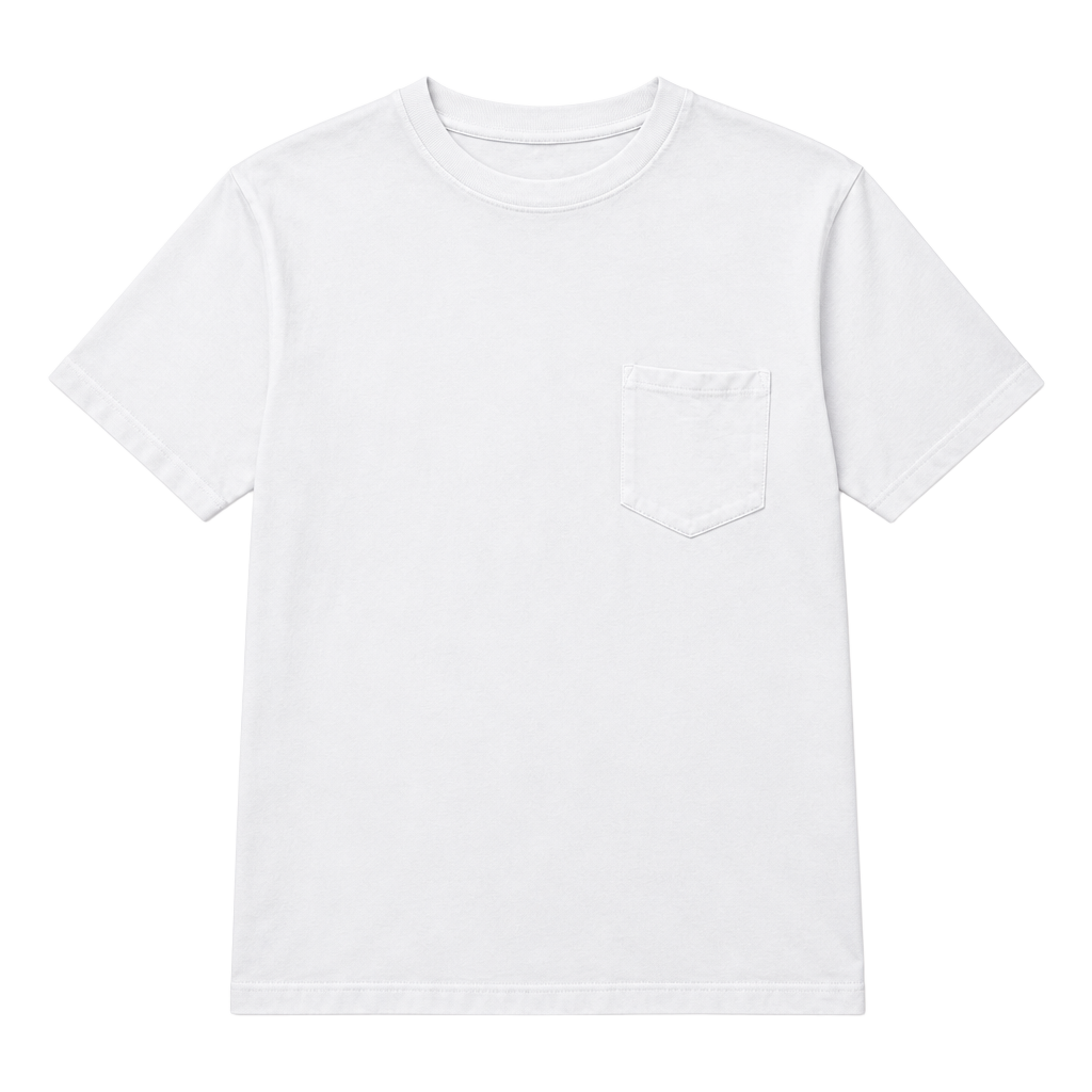Noah White Crew Neck T-Shirt with Pocket size L 1