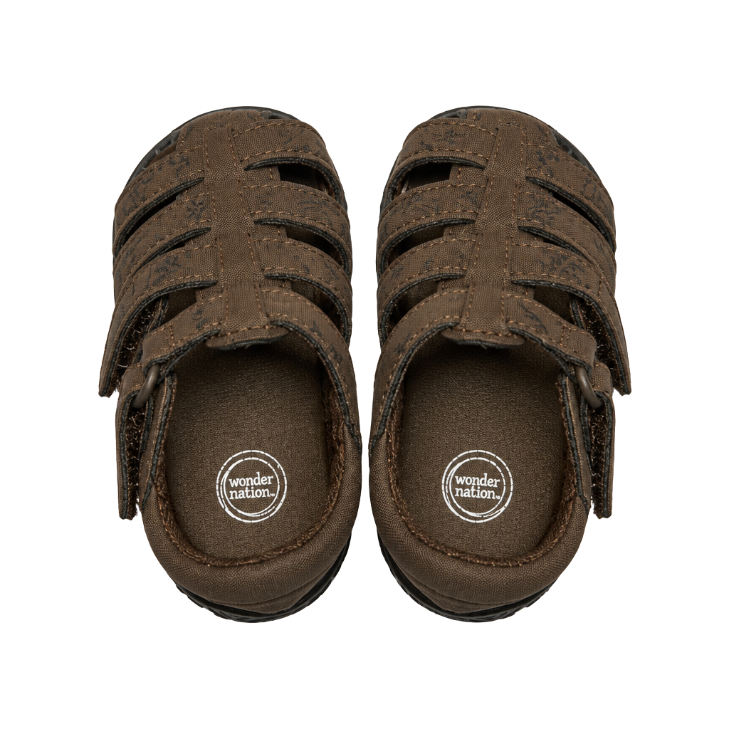 Wonder Nation Fisherman Sandals Brown 1