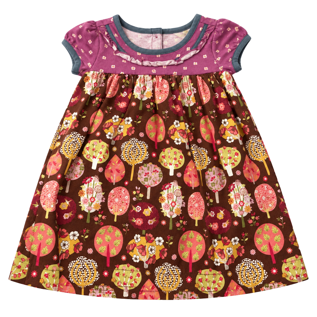 Matilda Jane Through The Trees Dress Size 12-18m Floral Brown 1
