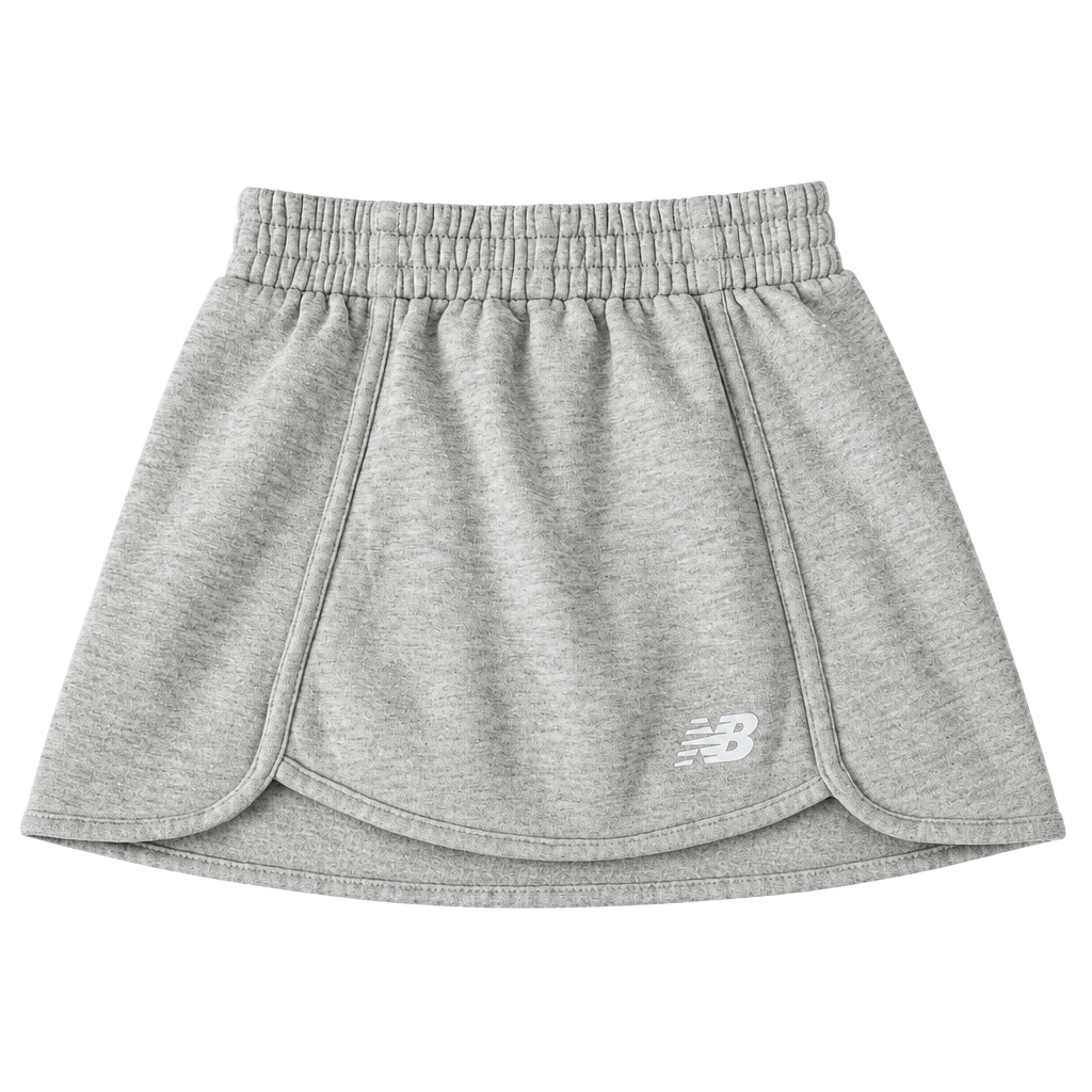 Girl's New Balance Athletic Skort Size S (7/8) Heathered Cream Fleece 1