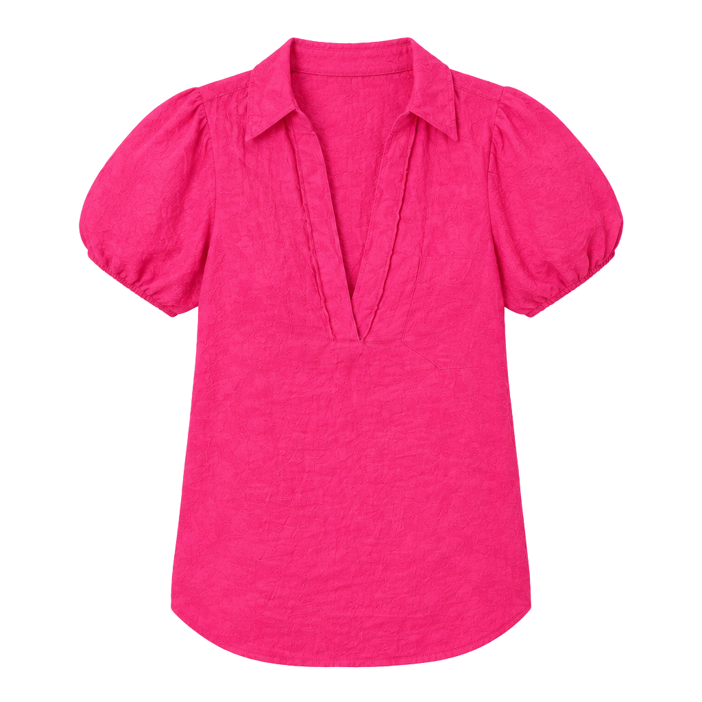 J. Crew Popover Linen Short Sleeve Shirt Size XS Pink h1596 1