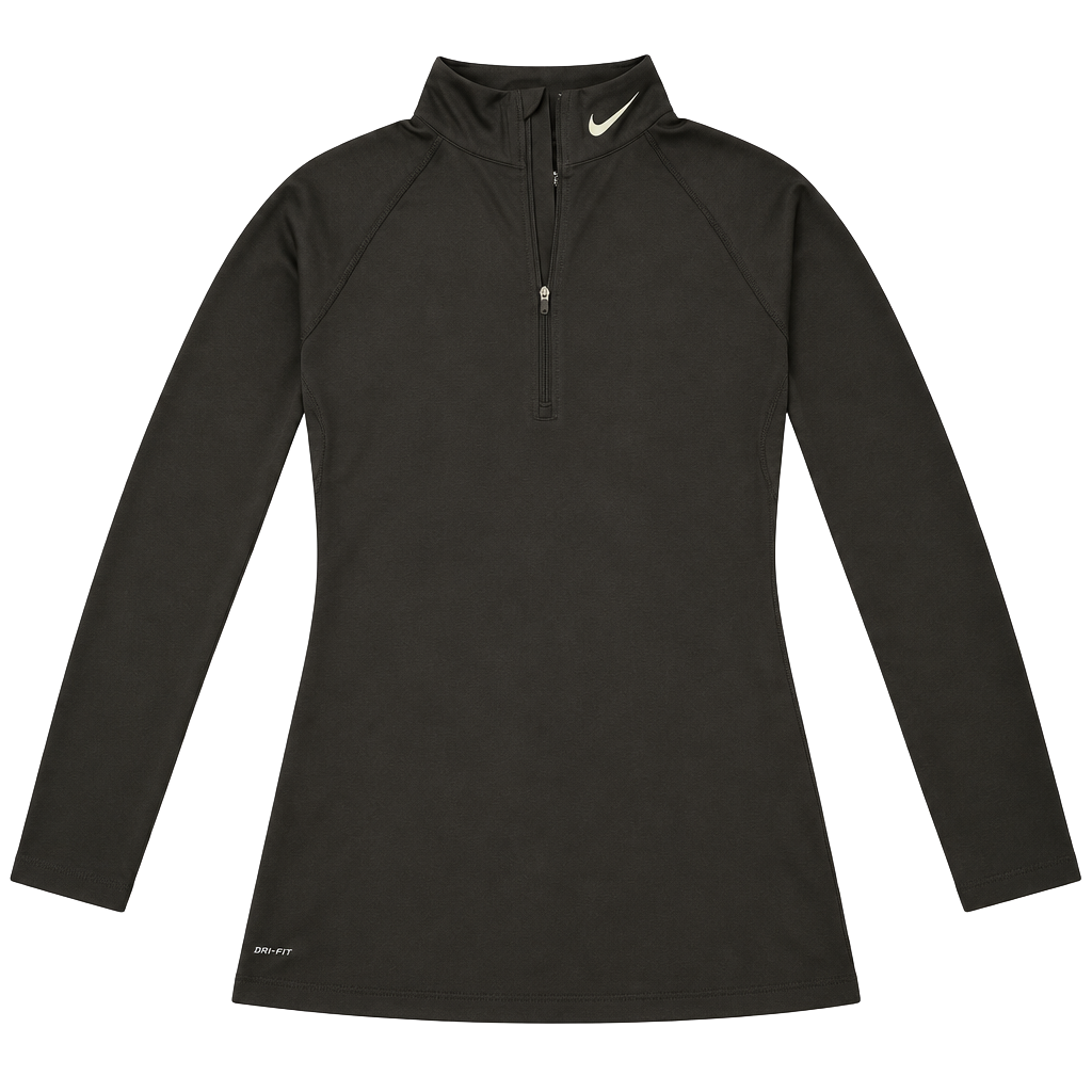 Nike Pro Combat Half Zip Size XL Black Dri-Fit Compression Shirt woman’s h1583 1