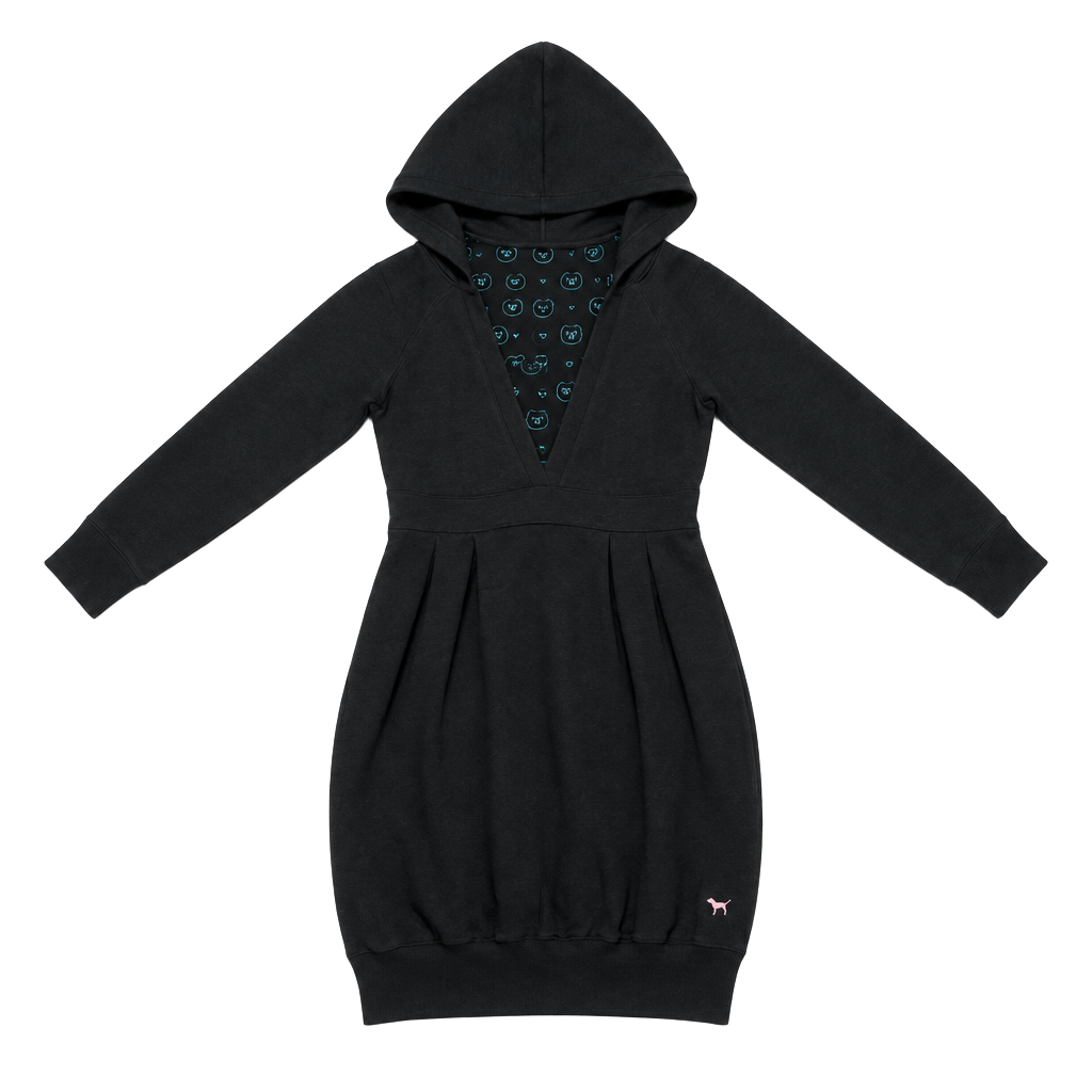 Victoria's Secret PINK Hoodie Dress Size M Black 1