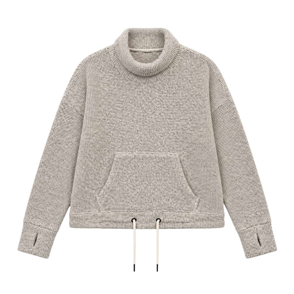 Sweaty Betty Restful Boucle Sweatshirt Size S Gray 1