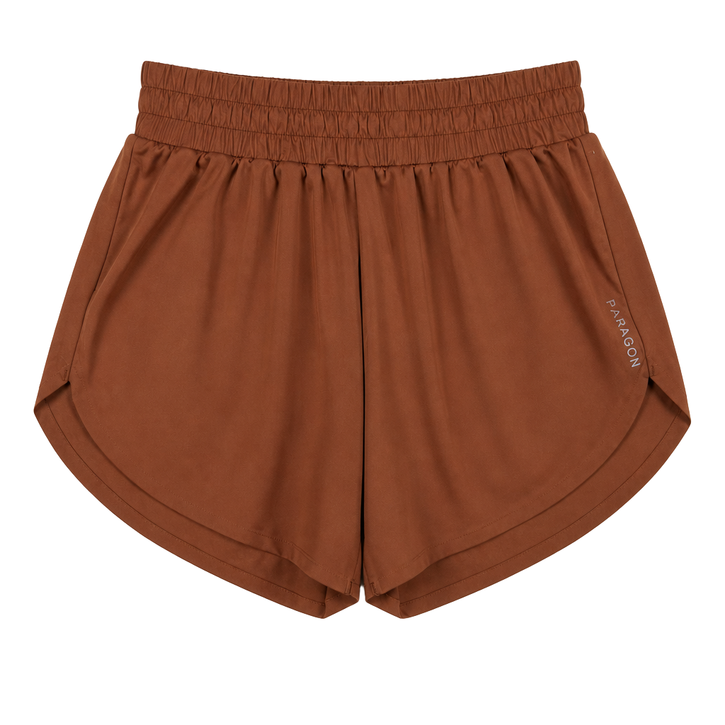 Paragon Featherknit Track Shorts in Rich Brown 1