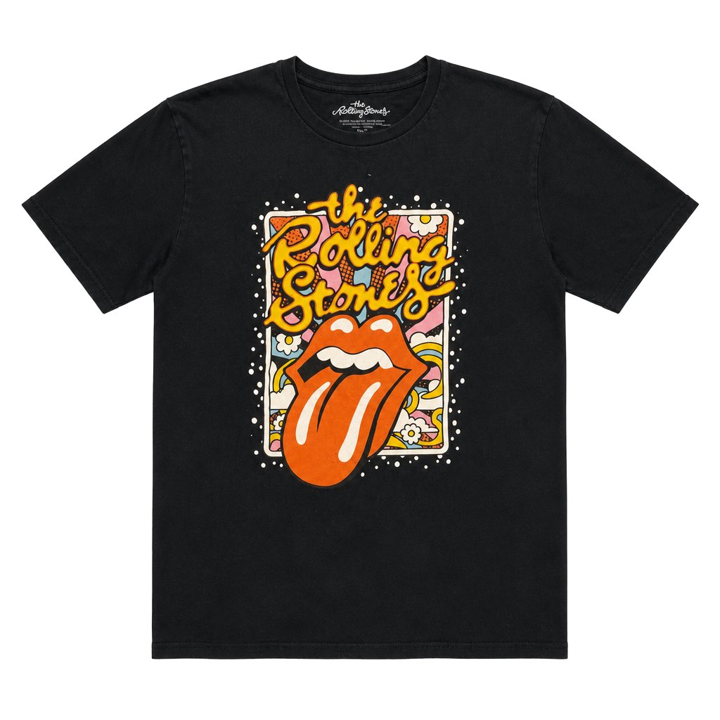 The Rolling Stones XL Black Tongue Tour Mick Jagger Rock Band T-Shirt 1