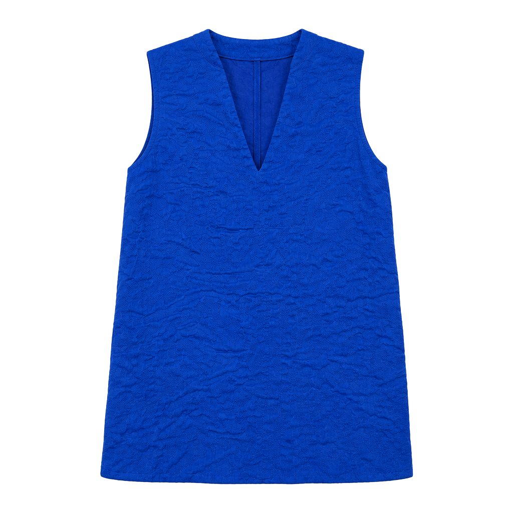 Madewell Inlet Popover Tank Top Size XS Royal Blue V-Neck Sleeveless 1