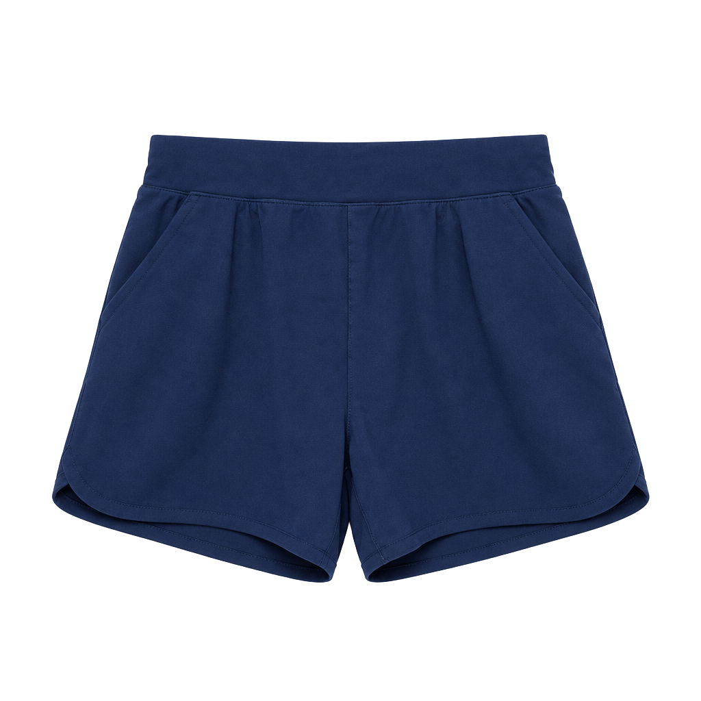 Lands' End Athletic Shorts Size 18W Navy Blue Workout Activewear 1