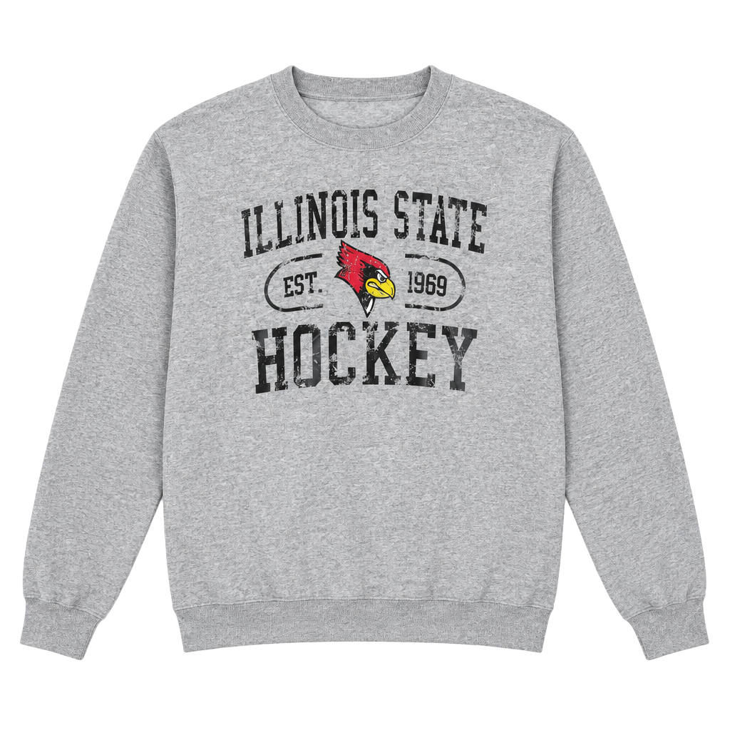 Champion Illinois State Hockey Sweatshirt Size L Gray 1