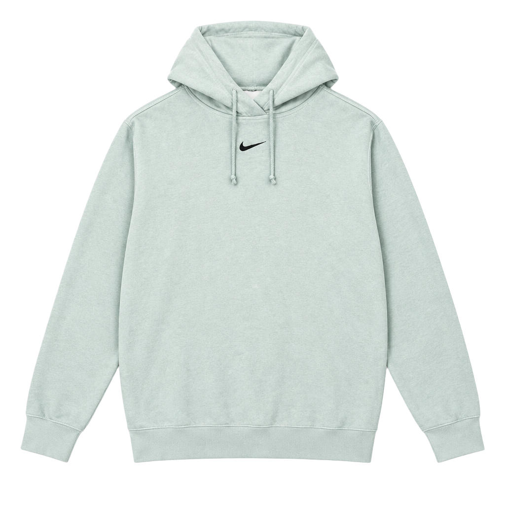 Nike Hoodie Size L Light Green Center Swoosh 1