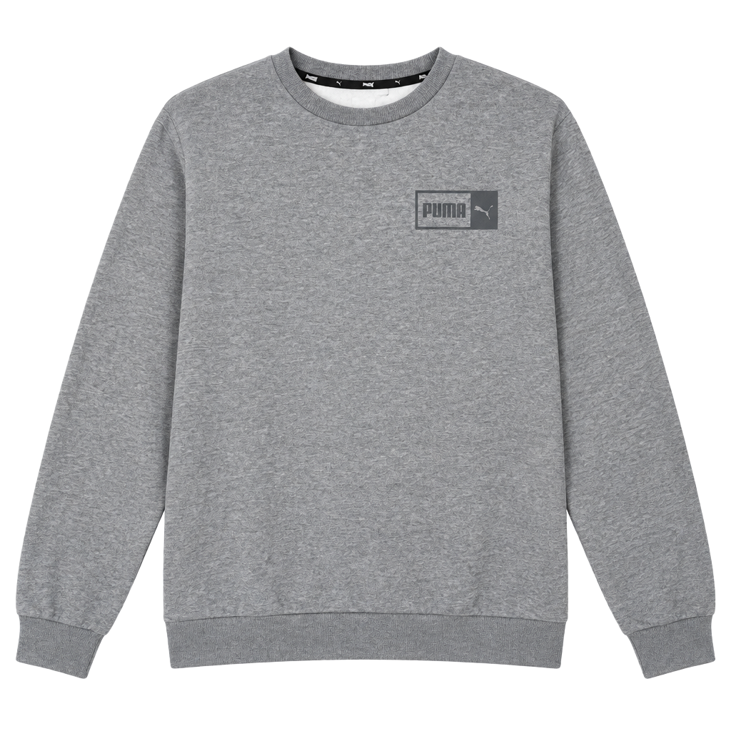 Puma Side by Side Crewneck Sweatshirt Size L Gray 1