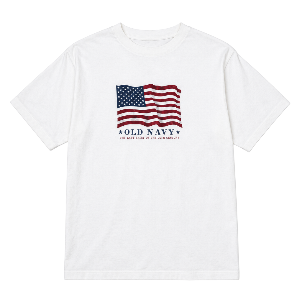 Old Navy 99 Flag T-Shirt Size XXL White 1