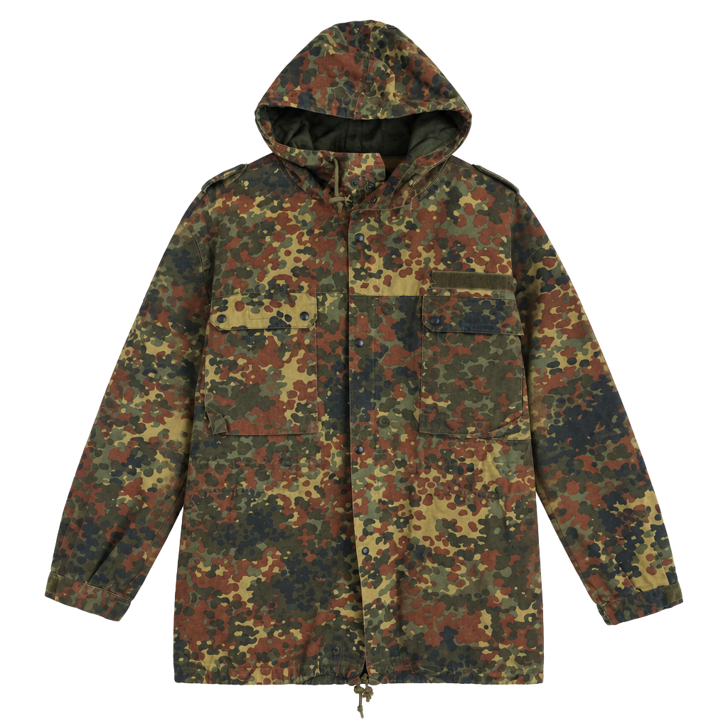 German Military Flecktarn Camo Field Jacket Parka 1