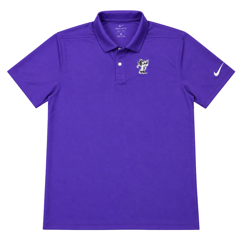 Nike Kansas State Wildcats Polo Size L Purple Golf Shirt 1