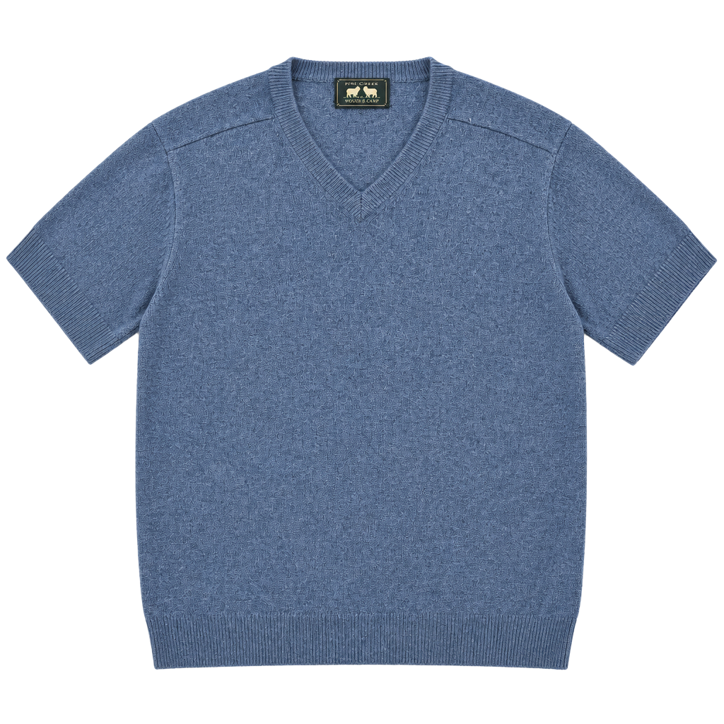 Woods & Gray V-Neck Cashmere Sweater Size XL Blue 100% Cashmere 1