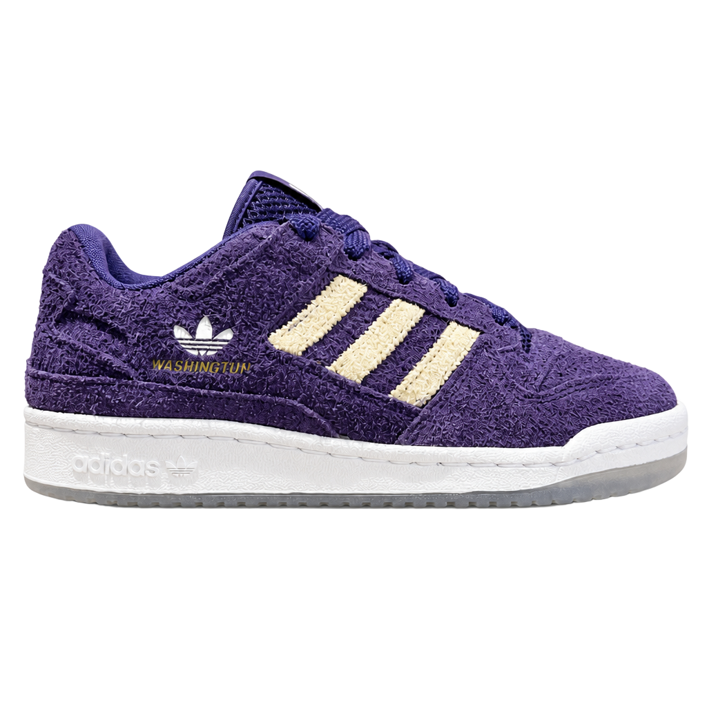 Adidas Forum Low CL Washington Huskies NCAA Purple Cream Sneakers HQ7474 1