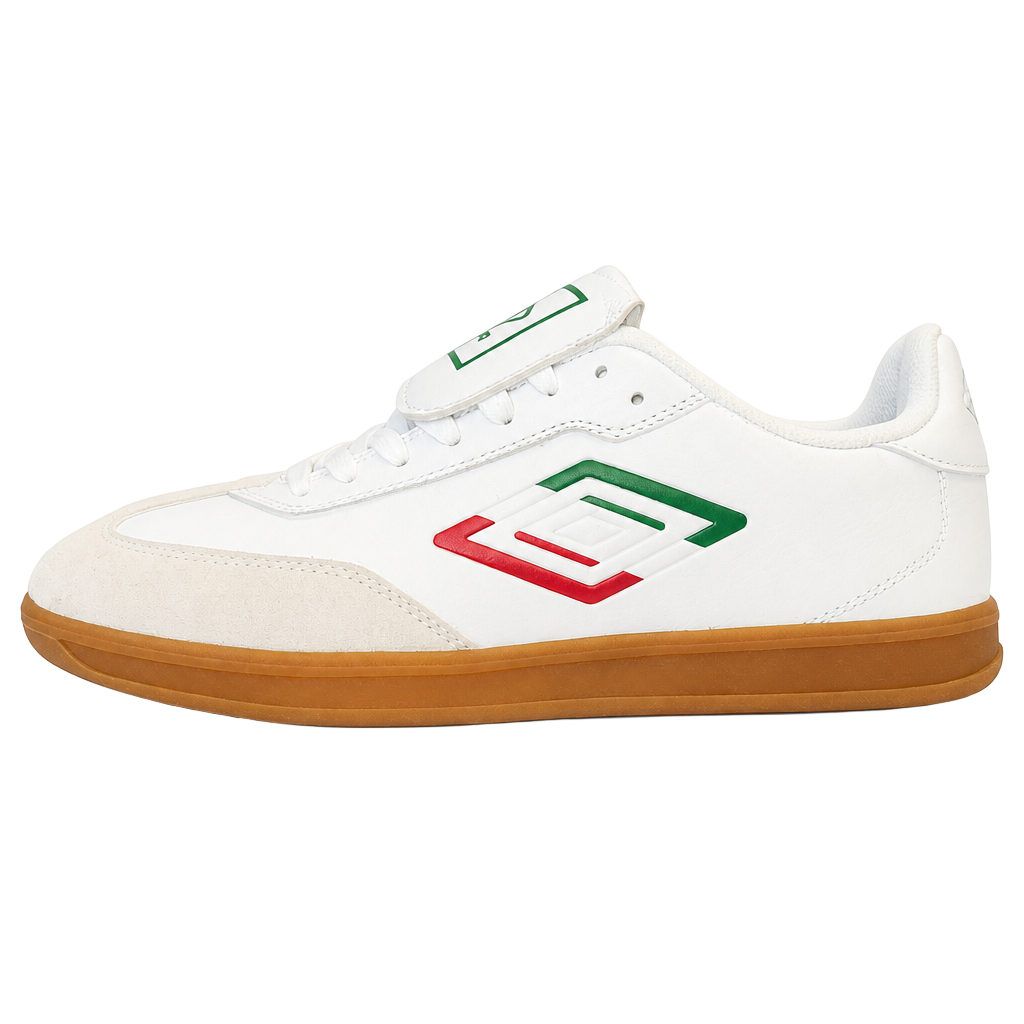 Umbro UMBRO-TX White Red and Green Indoor Soccer Sneakers 1