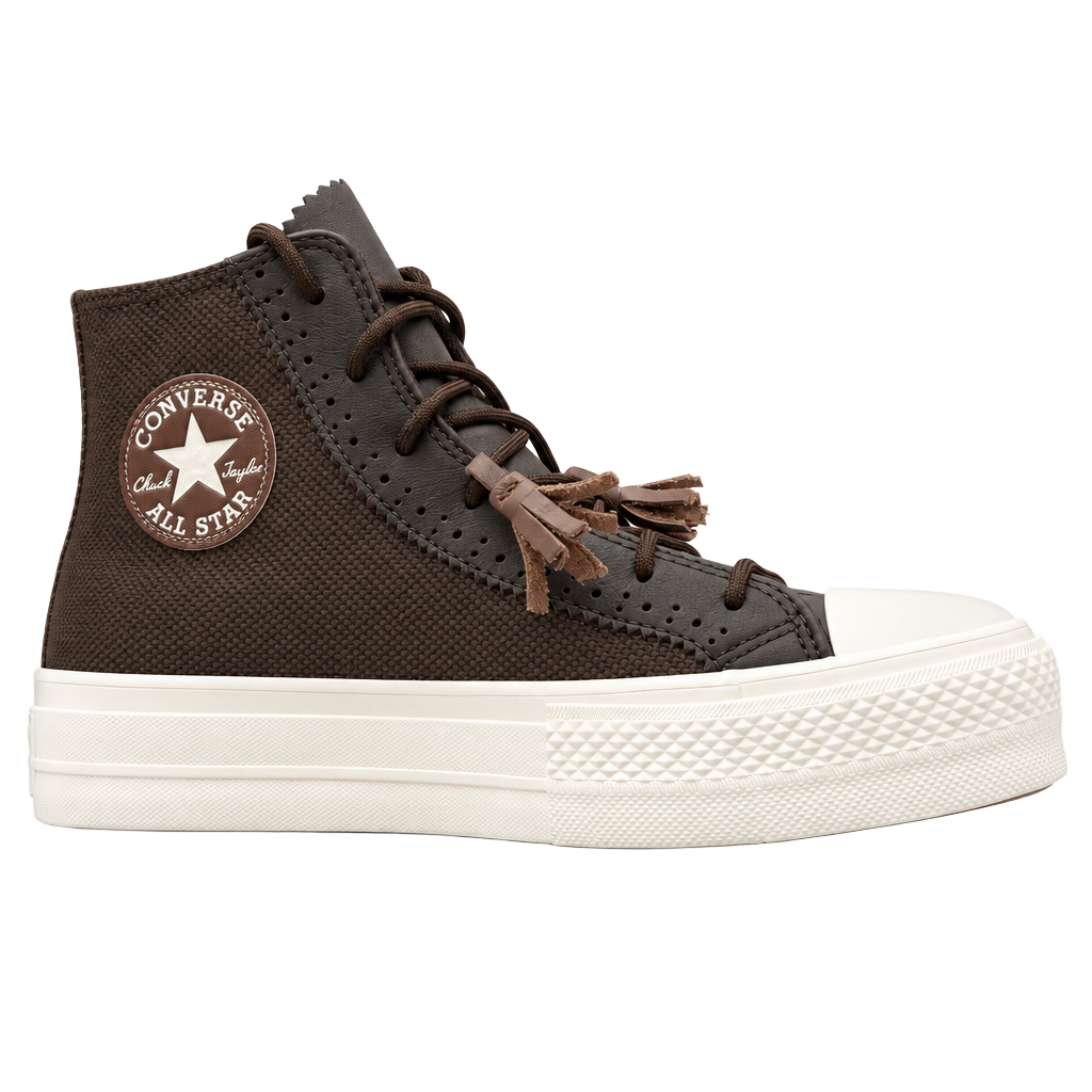 Converse Women’s 9 Chuck Taylor All Star Lift Platform High "Tassels” 1