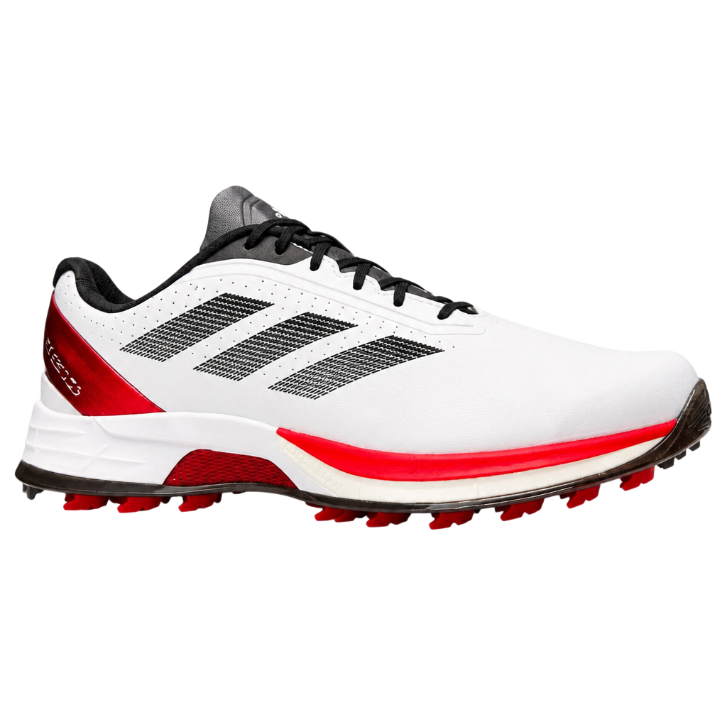 Adidas Adizero ZG Spikeless Golf Shoes White/Red/Black Men’s 9.5 1