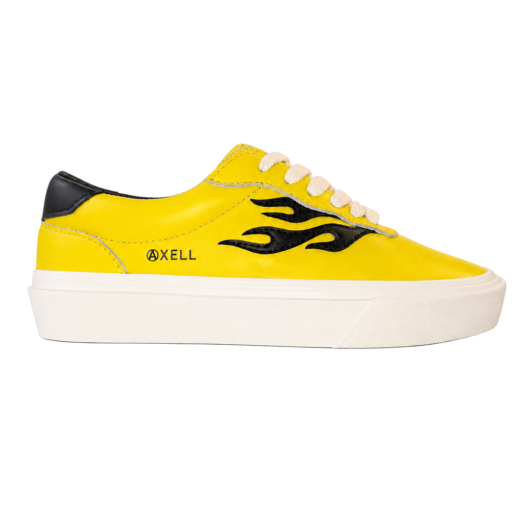 STRAYE Logan Puff Low-Top Skate Shoes Yellow Men's US 7 / Women's US 8.5 1