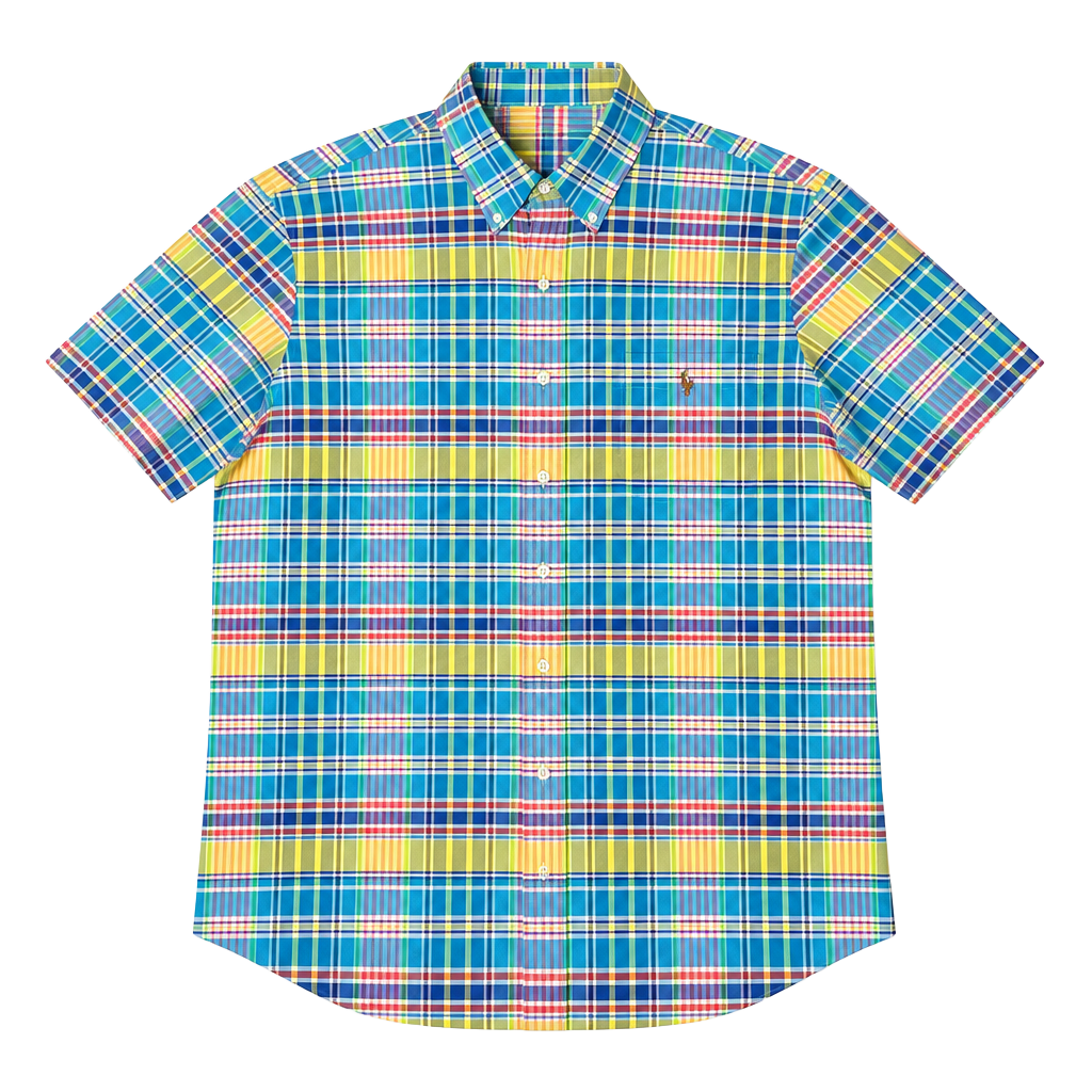 Ralph Lauren Plaid Short Sleeve Button Down Shirt Size XL 1