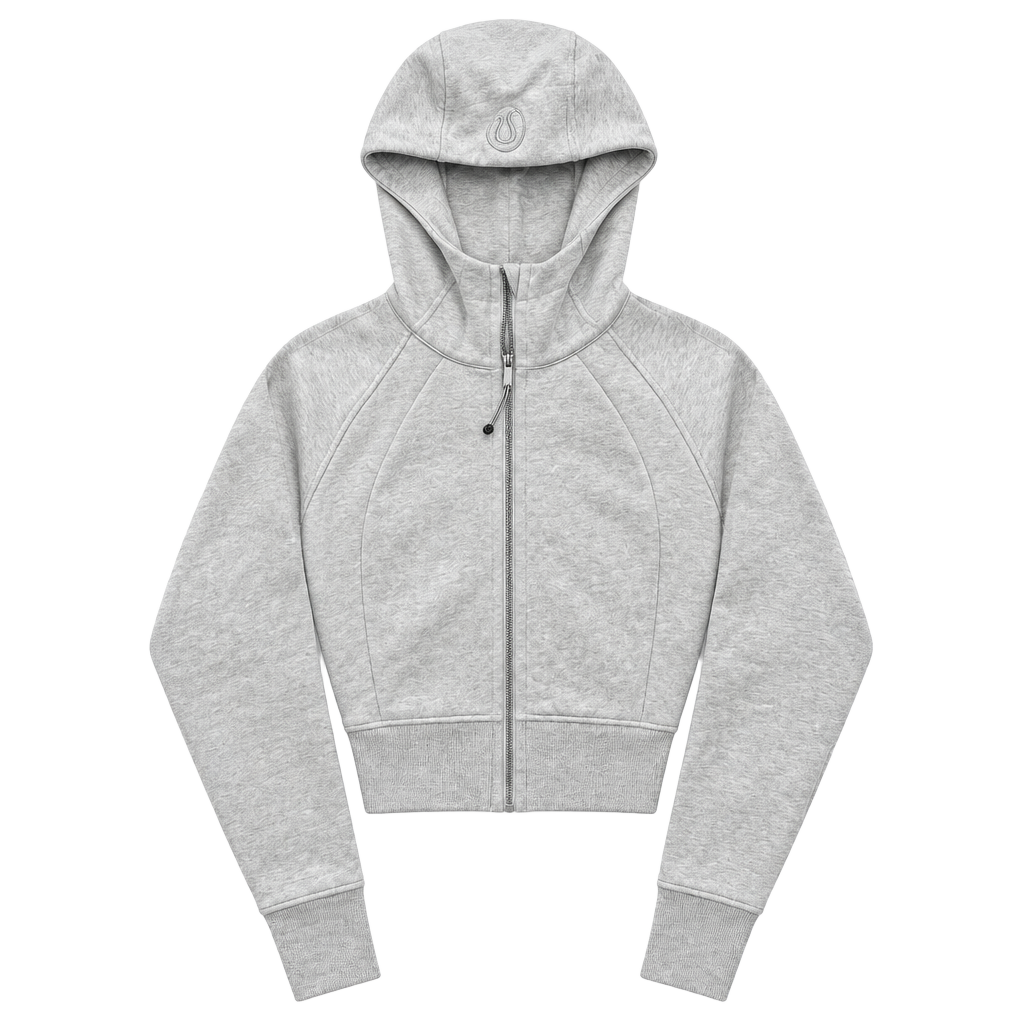 Lululemon Scuba Oversized Full-Zip Hoodie Size 8 Heathered Light Grey 1