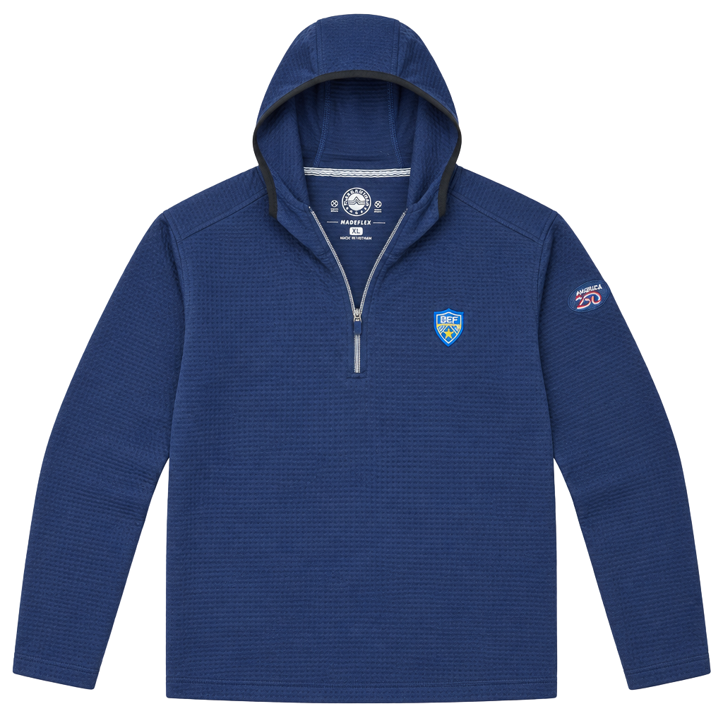 Flag & Anthem Madeflex Legacy Performance Waffle 1/4-Zip Hoodie Size XL 1