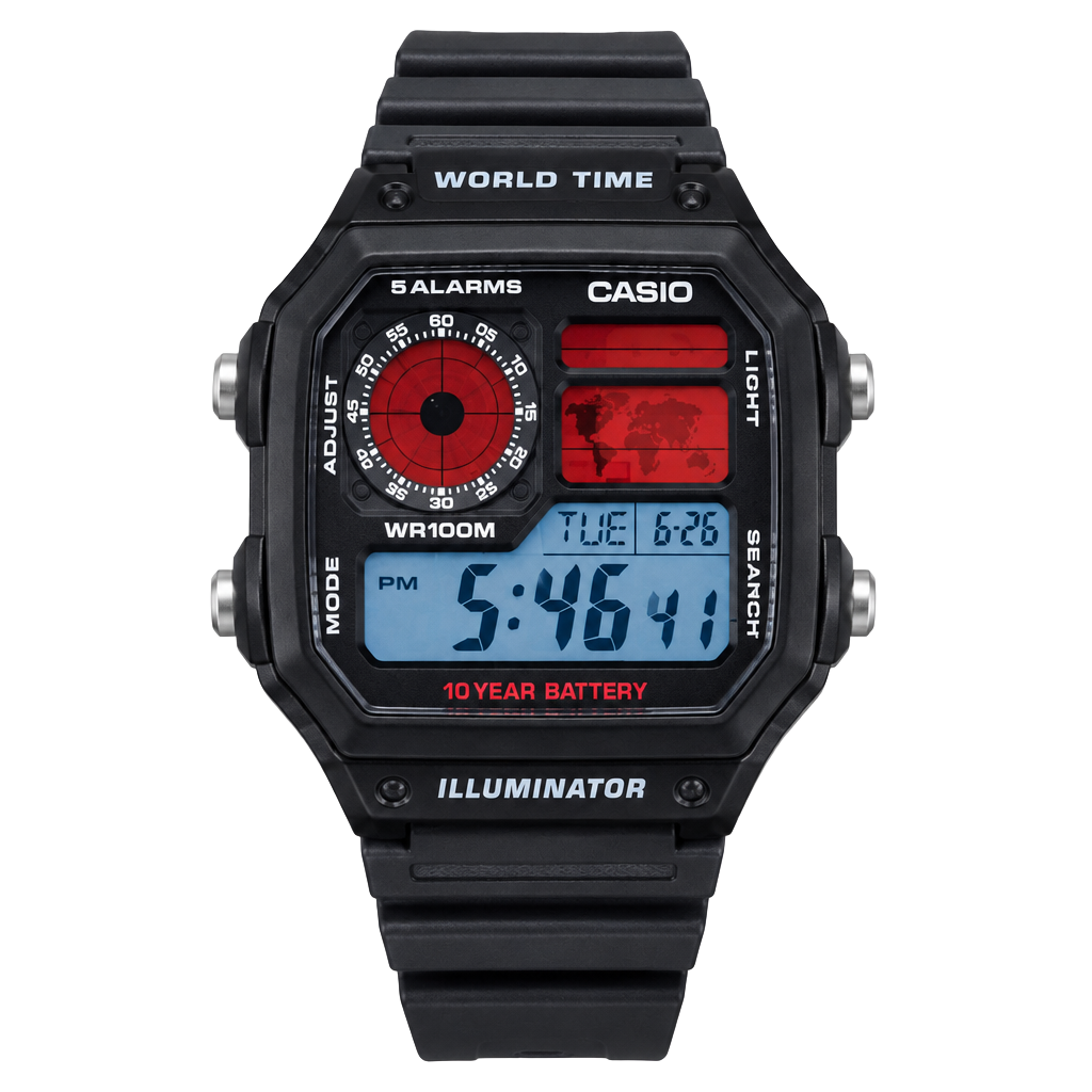 Casio AE-1200WH World Time Illuminator Digital Watch Black
Spider-Man edition 1