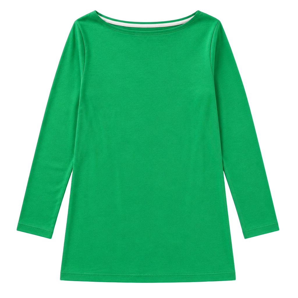 Talbots The Talbots Tee Size XS Green Pima Cotton 3/4 Sleeve Top 1
