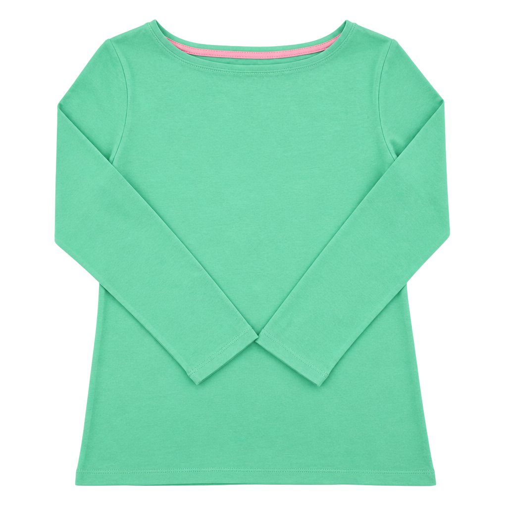 Pima Cotton Bateau Neck Tee 1