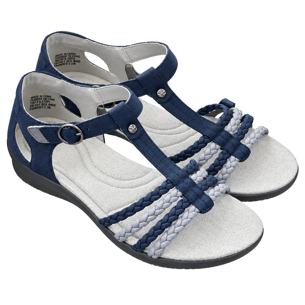 JBU by Jambu Prague Braided Sandals Denim Stone Blue Size 6.5 1