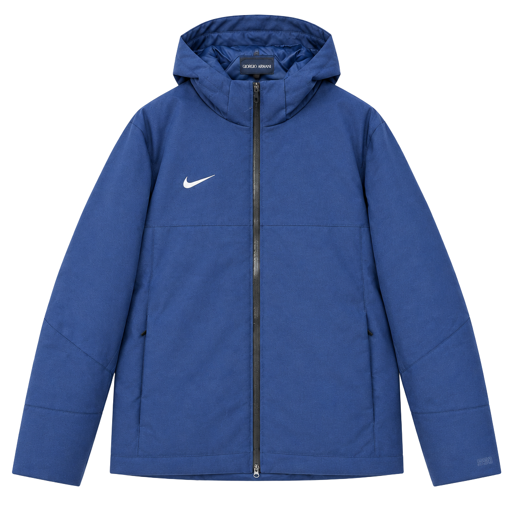 Nike 550 Down Parka Jacket Size L Navy Blue 1