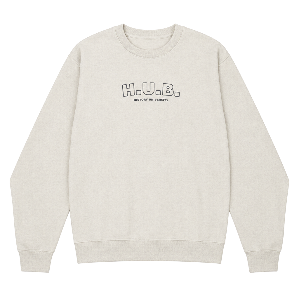 Gildan H.U.B. Belmont University Sweatshirt Size L Cream Crewneck 1