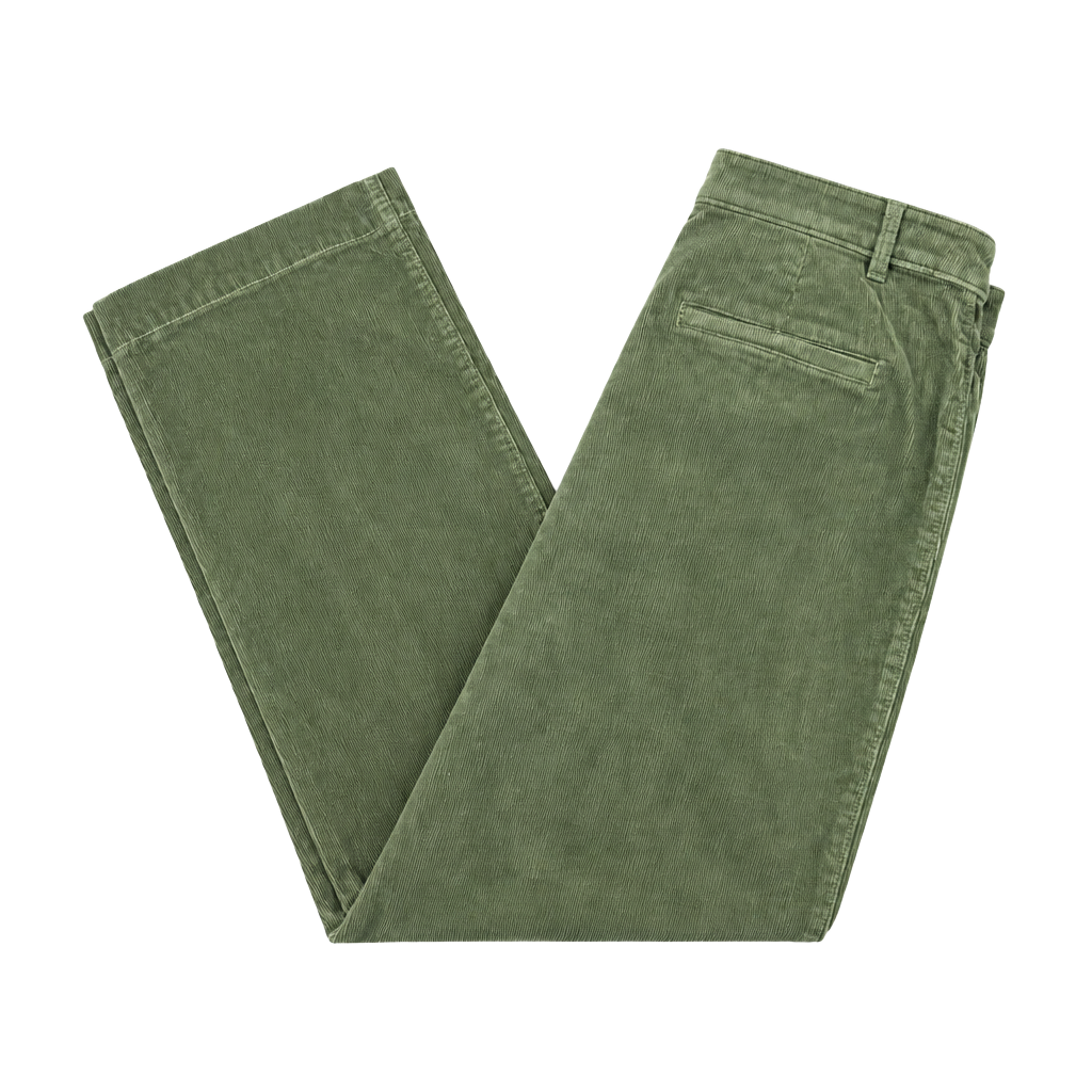 Loft The Palmer Wide Leg Size 12 Green Corduroy Pants 1