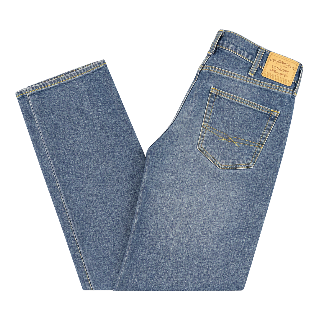 Levi Strauss Signature Bootcut Jeans Size W33 L30 Blue Denim 1