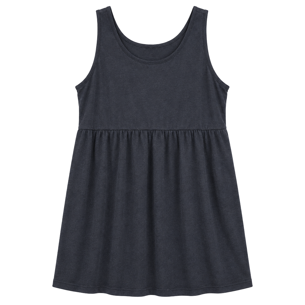 Ava & Viv Tank Top Size 2X Black Textured Babydoll Sleeveless 1