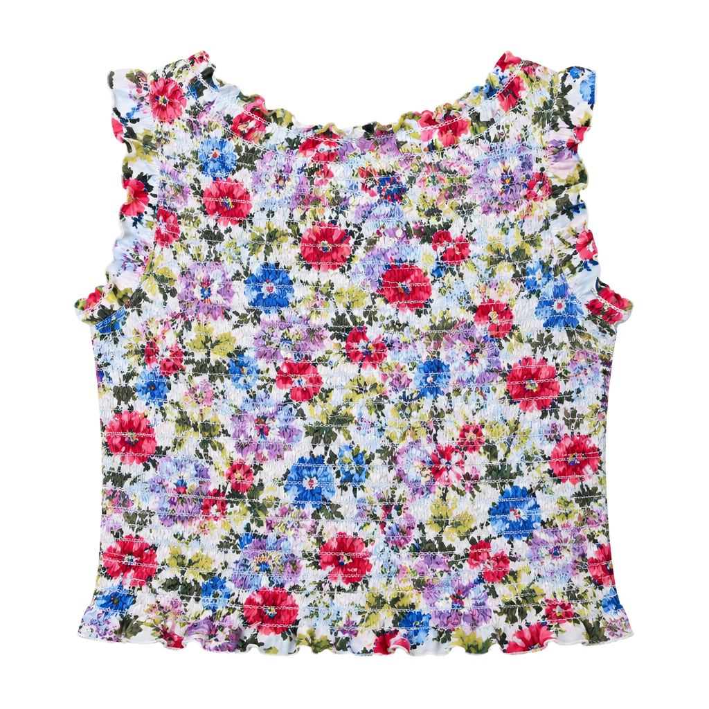 Terra Sky Floral Dress Size 2X Smocked Sundress 1