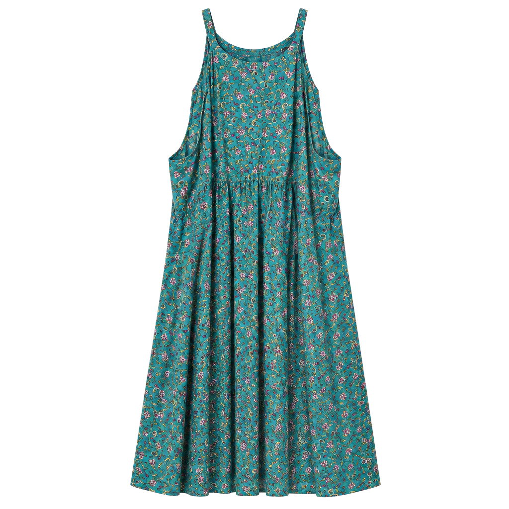 Torrid Maxi Dress Size 3 Teal Floral Halter Sleeveless Boho High Low 1