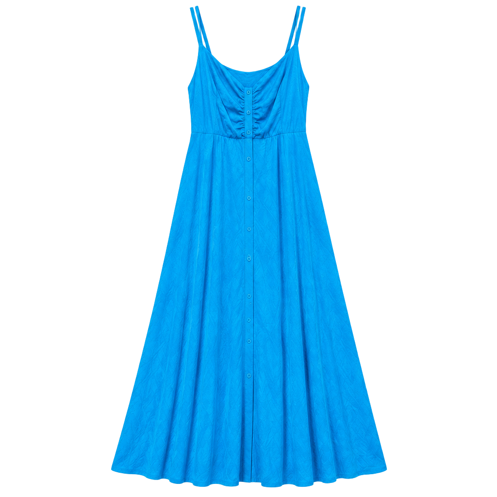 Torrid Super Soft Knit Dress Size 2 Blue Button Front Midi 1