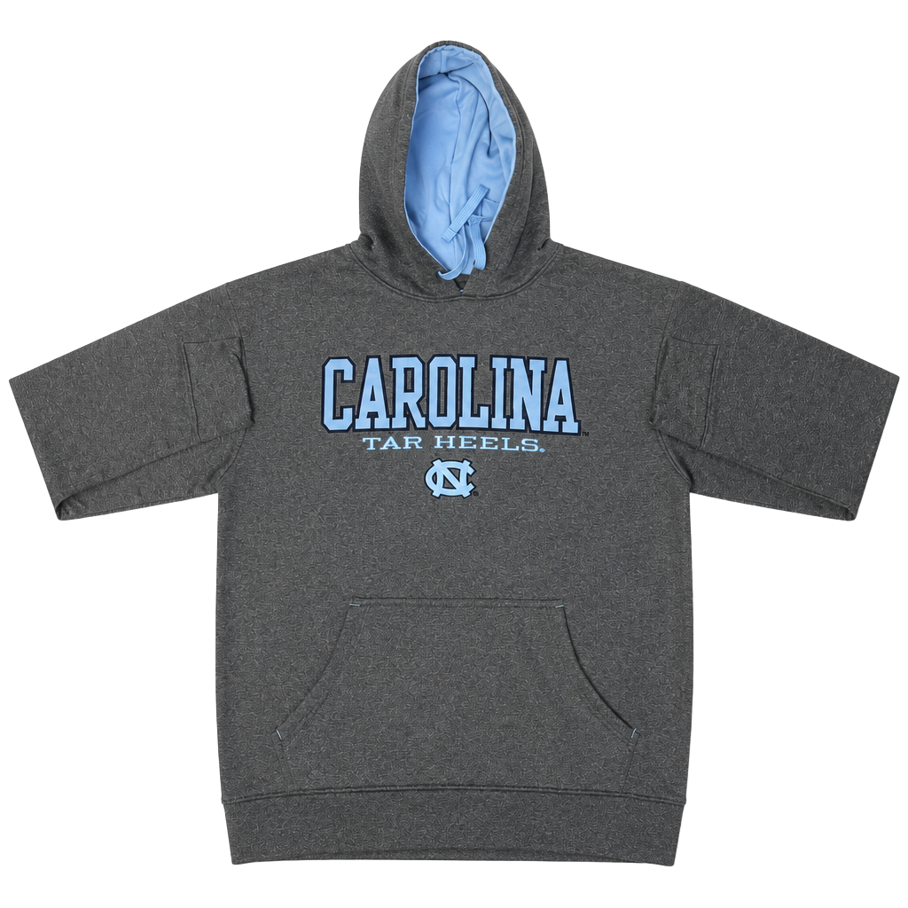 Majestic Section 101 UNC Tar Heels Hoodie Size M Gray Pullover Sweatshirt 1