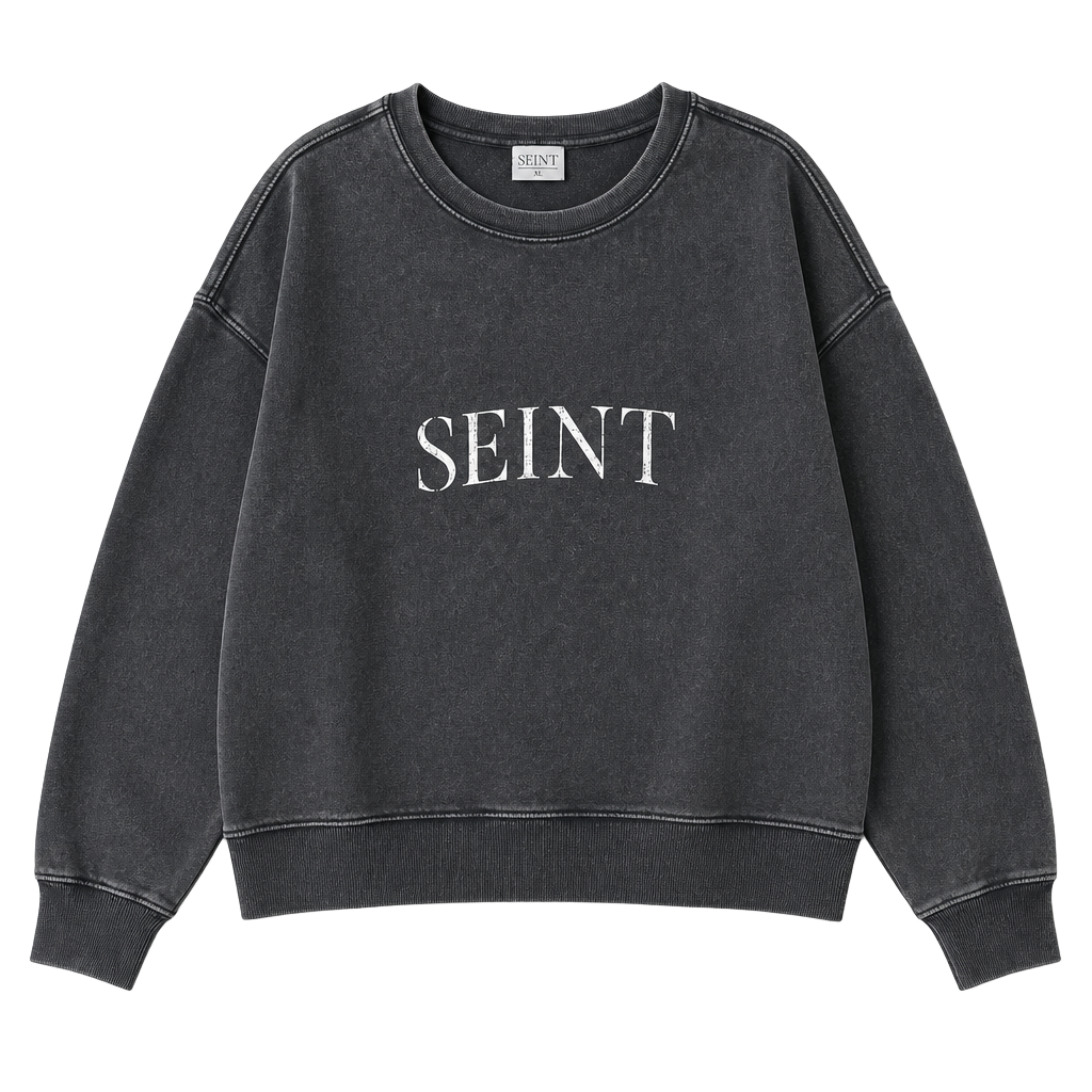 SEINT Mineral Wash Graphic Sweatshirt Size XL 1