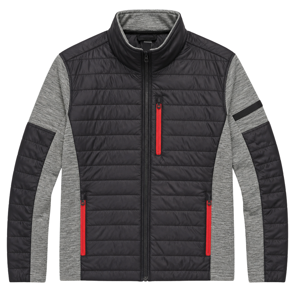 Skechers Men's Hybrid Quilted Full Zip Jacket Size Large 1