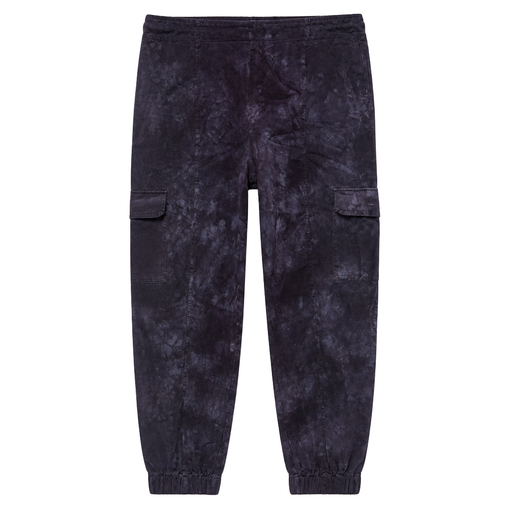 Cloth & Stone Anthropologie Purple Tie Dye Tencel Cargo Joggers Size M 1