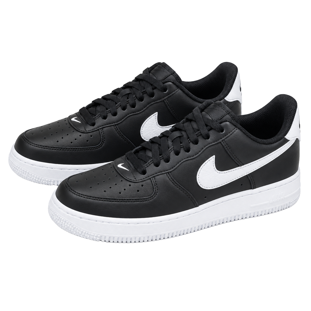 Nike Air Force 1 GS Size 6Y Black White Leather 1