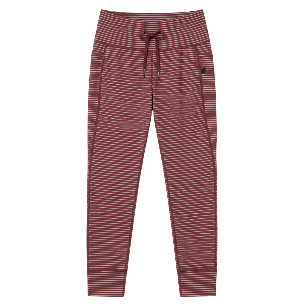 Women's High Waisted Drawstring Striped Yoga Leggings with Pockets - , 1