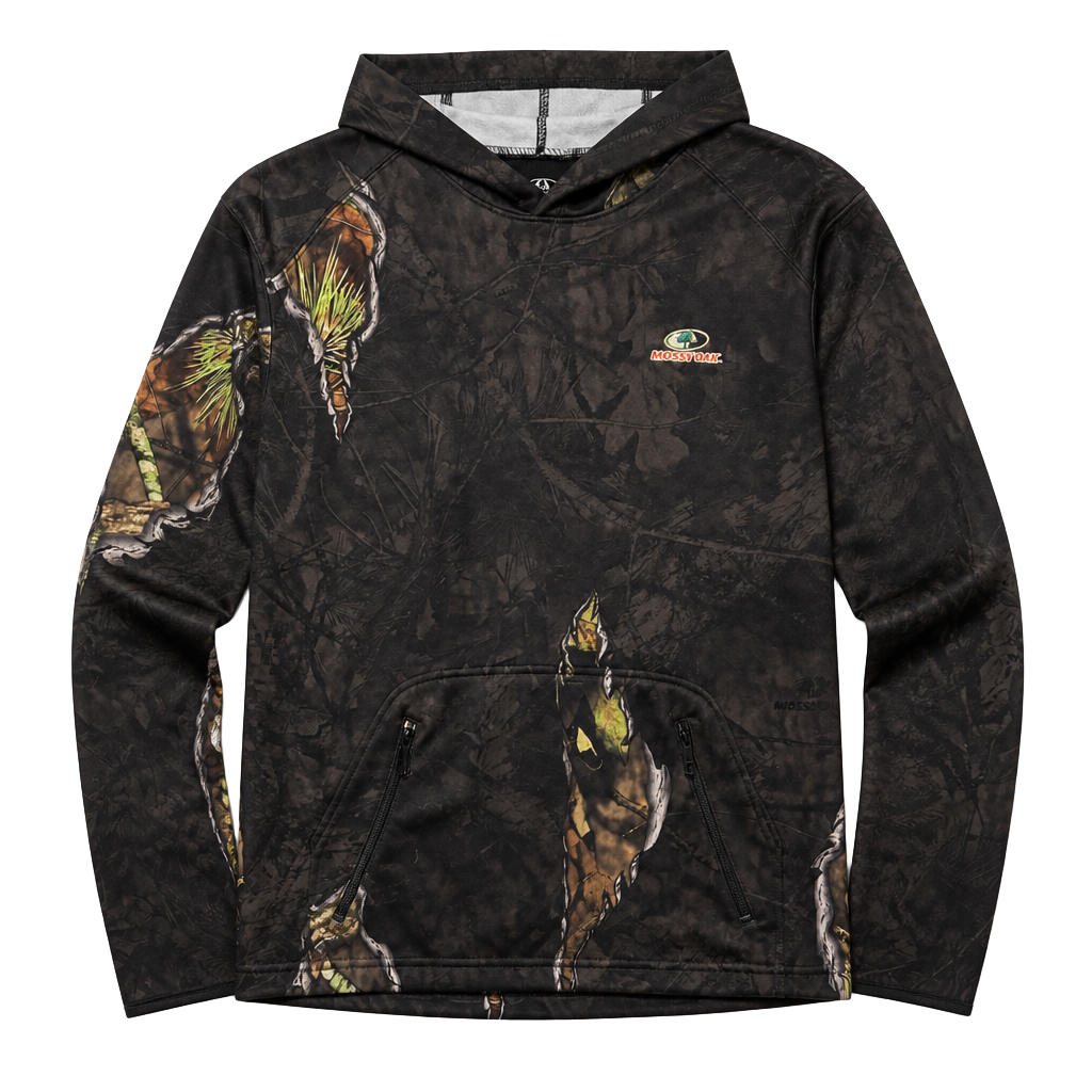 Mossy Oak Eclipse Men's Performance Hunting Hoodie with Built-in Neck Gaiter 1