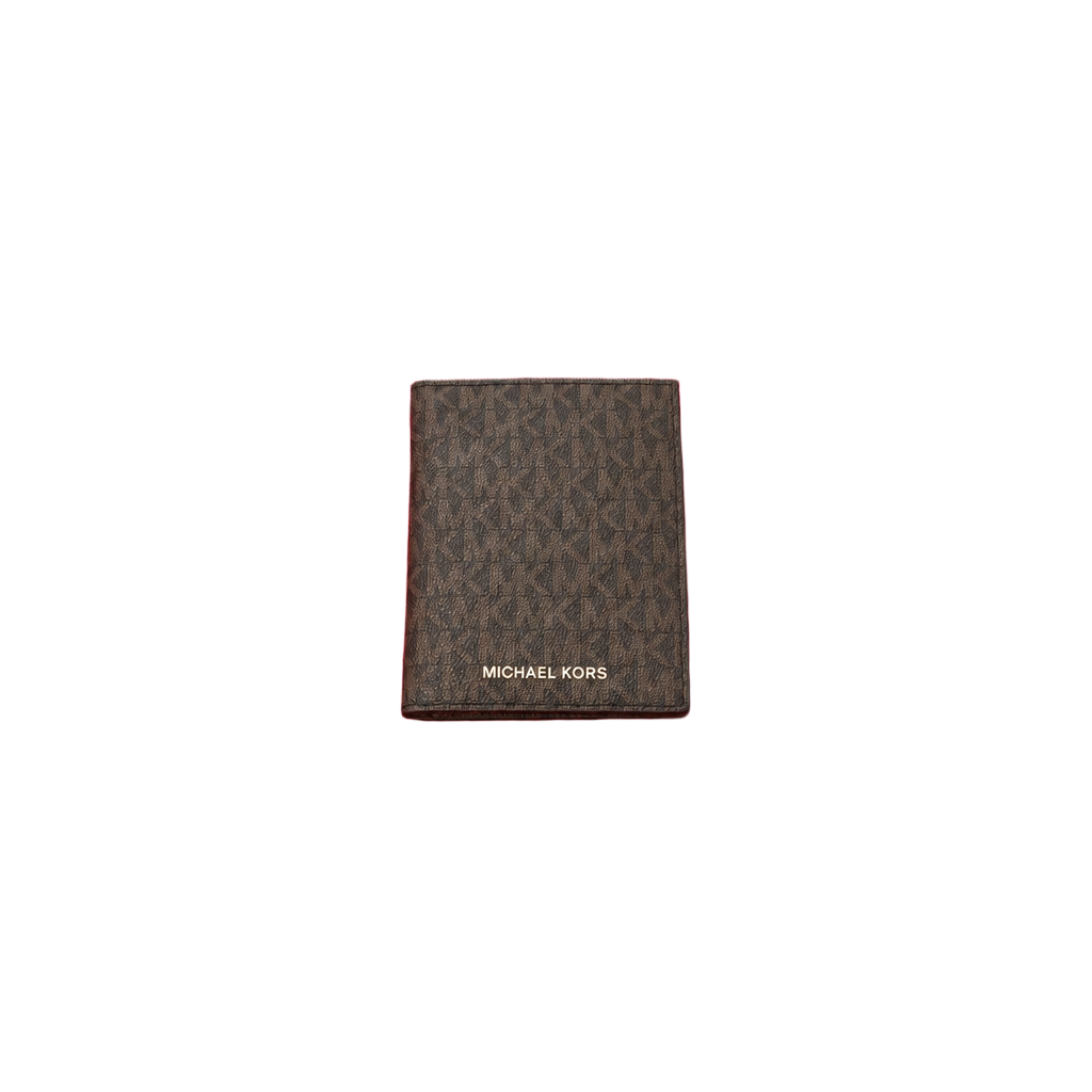 Michael Kors Signature Logo Bifold Card Organizer Wallet 1