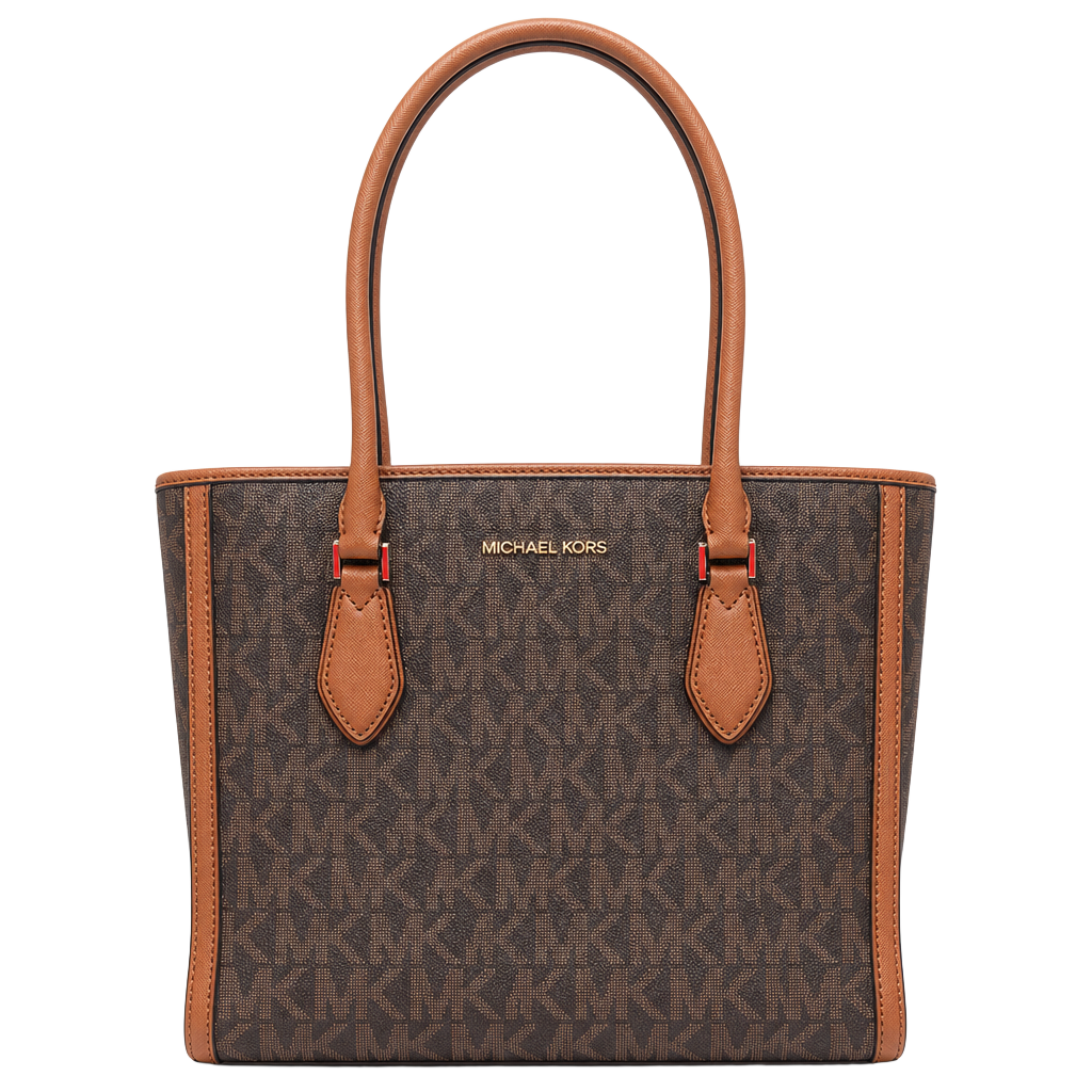 Michael Kors Sheila Medium Logo Brown Satchel Bag 1