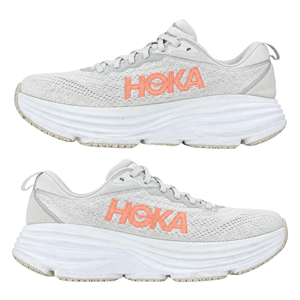 Hoka Bondi 8 Wide Gray Running Sneakers Size 8.5 Womens 1