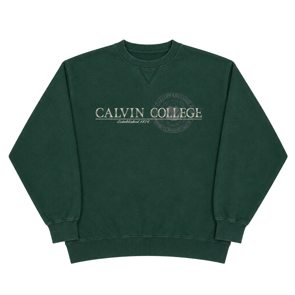 Vintage 1990s Calvin College Crewneck Sweatshirt Size XL 1